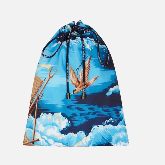 Dolce & Gabbana Mens Swim Trunks Hawaiian Shorts Size 50 Beach Box + Pouch - Picture 3 of 8